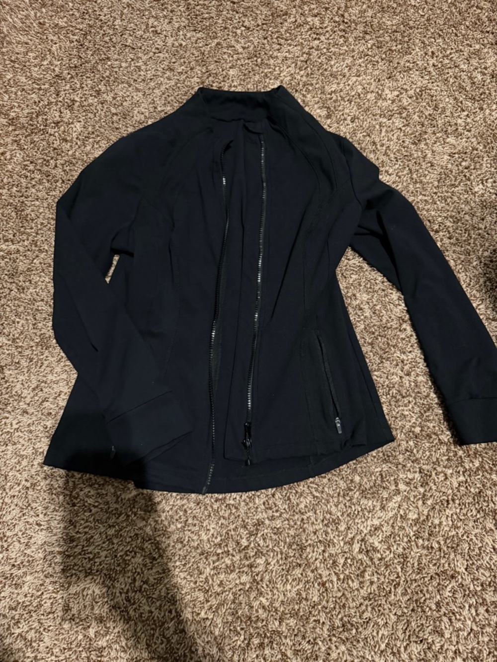 Classic Black Utility Jacket with Zip Front. Runners style jacket.